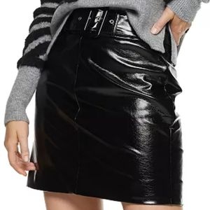 Nine West faux-leather mini skirt size 2